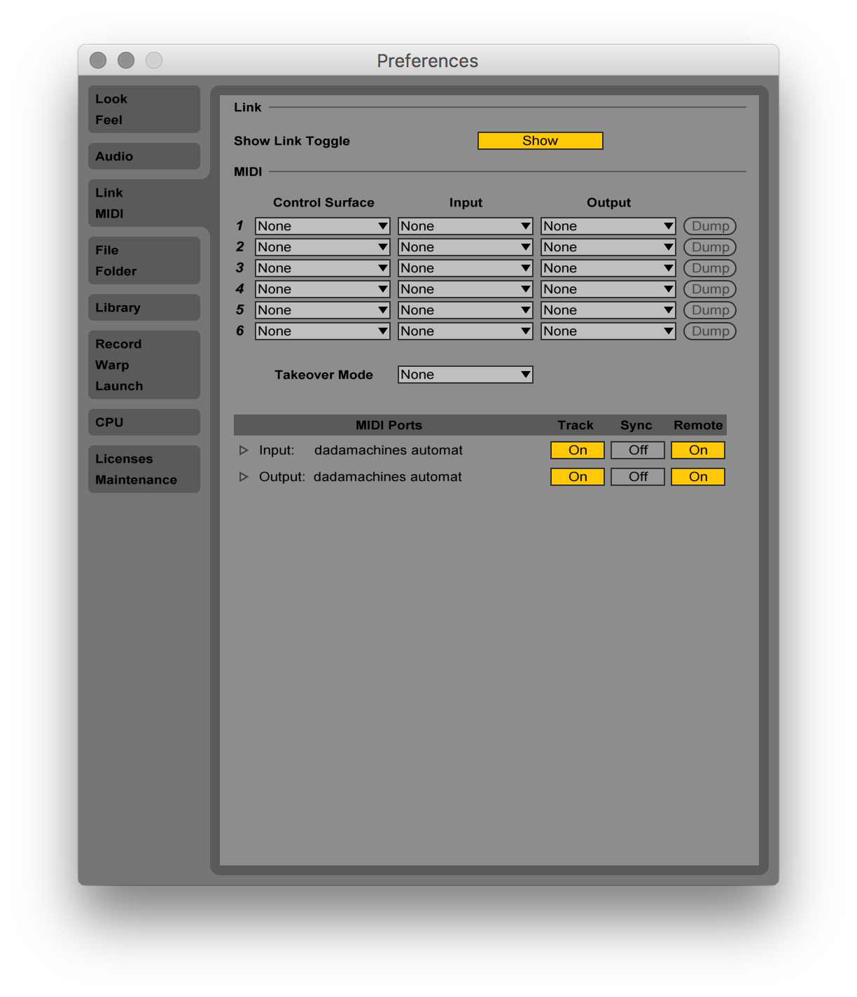 Ableton LIVE Setup Image #1