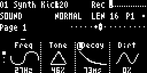 Sound screen in Rec mode